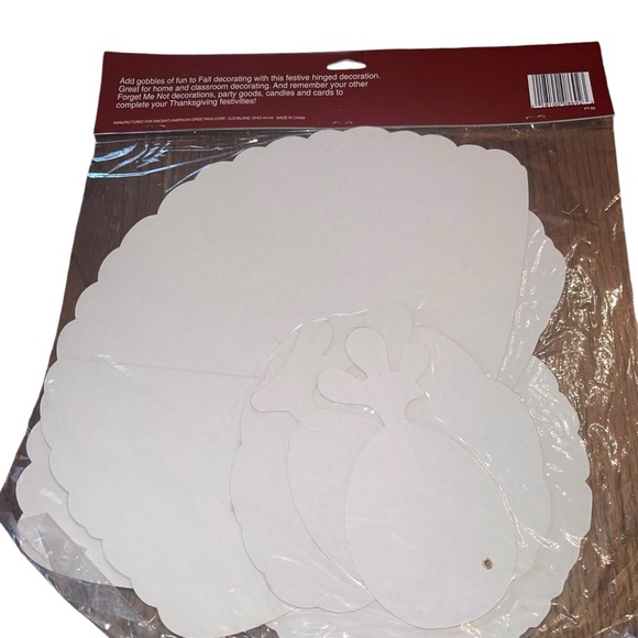 American Greetings Hanging Hinged Turkey Die Cut Thanksgiving Display VTg NIP - Picture 4 of 4